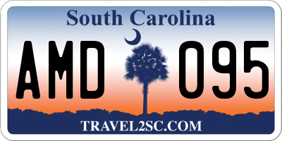 SC license plate AMD095