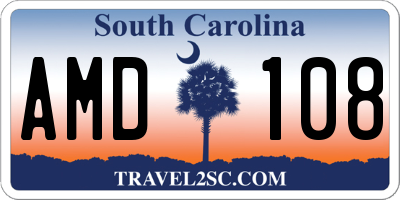 SC license plate AMD108