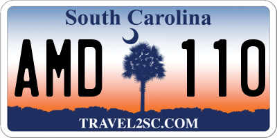 SC license plate AMD110