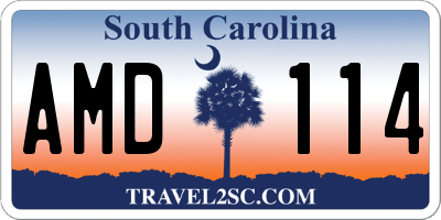 SC license plate AMD114