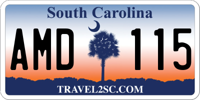 SC license plate AMD115