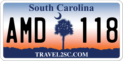SC license plate AMD118