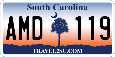 SC license plate AMD119