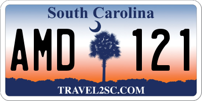 SC license plate AMD121