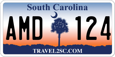 SC license plate AMD124