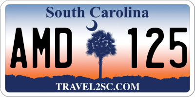 SC license plate AMD125