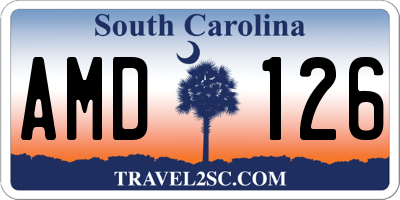 SC license plate AMD126