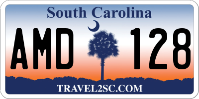 SC license plate AMD128