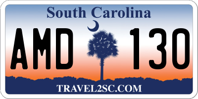 SC license plate AMD130
