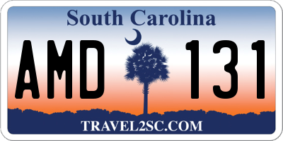 SC license plate AMD131