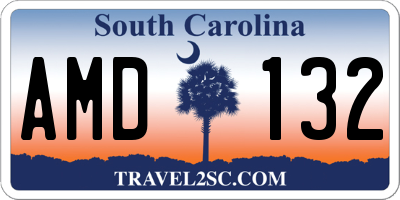 SC license plate AMD132