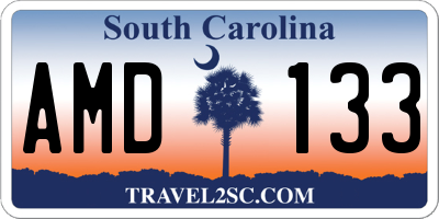 SC license plate AMD133