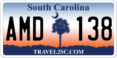 SC license plate AMD138