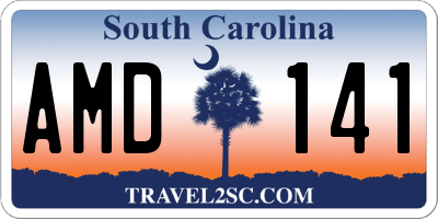 SC license plate AMD141
