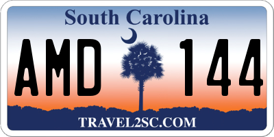 SC license plate AMD144