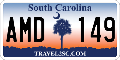 SC license plate AMD149