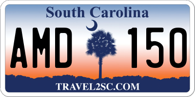 SC license plate AMD150