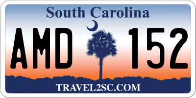 SC license plate AMD152