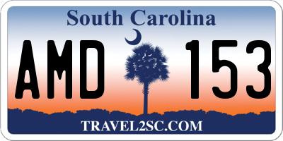 SC license plate AMD153