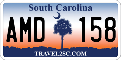 SC license plate AMD158