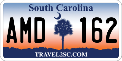 SC license plate AMD162