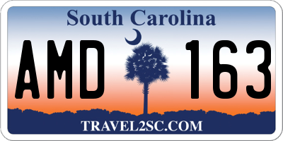 SC license plate AMD163