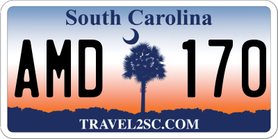SC license plate AMD170