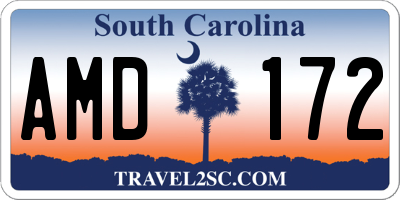 SC license plate AMD172