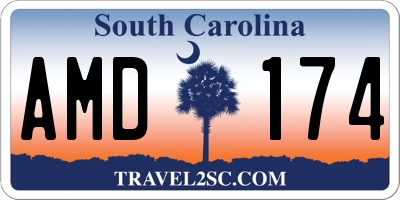 SC license plate AMD174