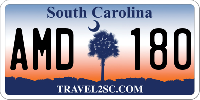 SC license plate AMD180