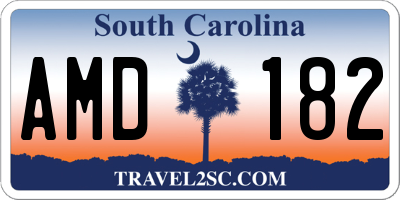 SC license plate AMD182