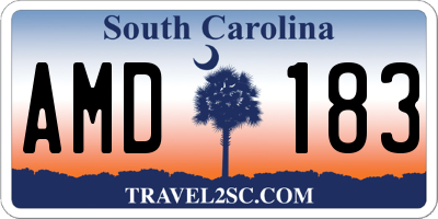 SC license plate AMD183