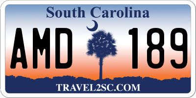 SC license plate AMD189