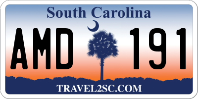 SC license plate AMD191