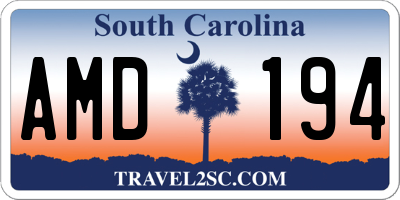 SC license plate AMD194