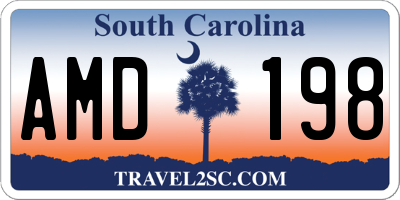 SC license plate AMD198