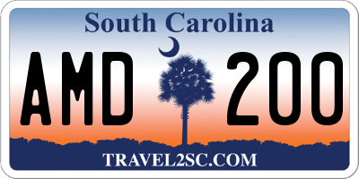 SC license plate AMD200