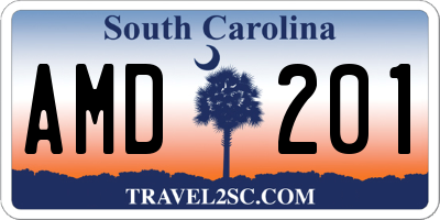 SC license plate AMD201