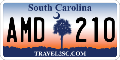 SC license plate AMD210