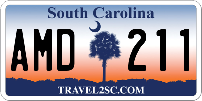 SC license plate AMD211