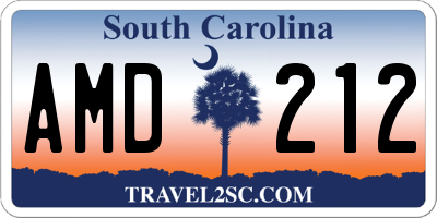 SC license plate AMD212