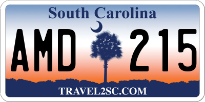 SC license plate AMD215