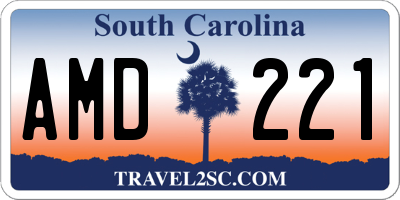 SC license plate AMD221