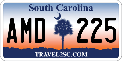 SC license plate AMD225