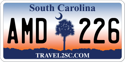 SC license plate AMD226