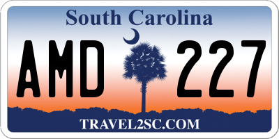 SC license plate AMD227