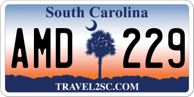 SC license plate AMD229