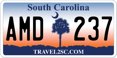 SC license plate AMD237