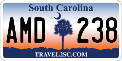 SC license plate AMD238