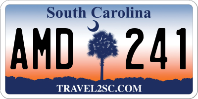 SC license plate AMD241